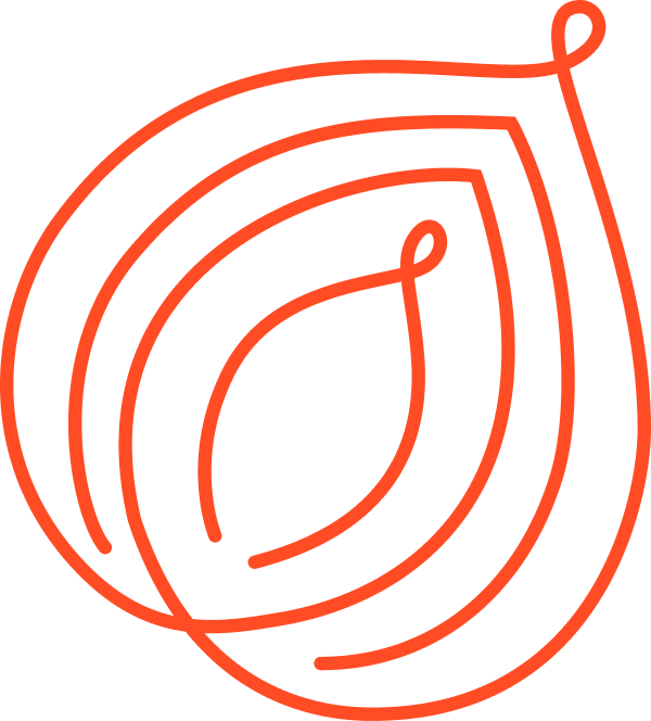 onion that is outlined in orange